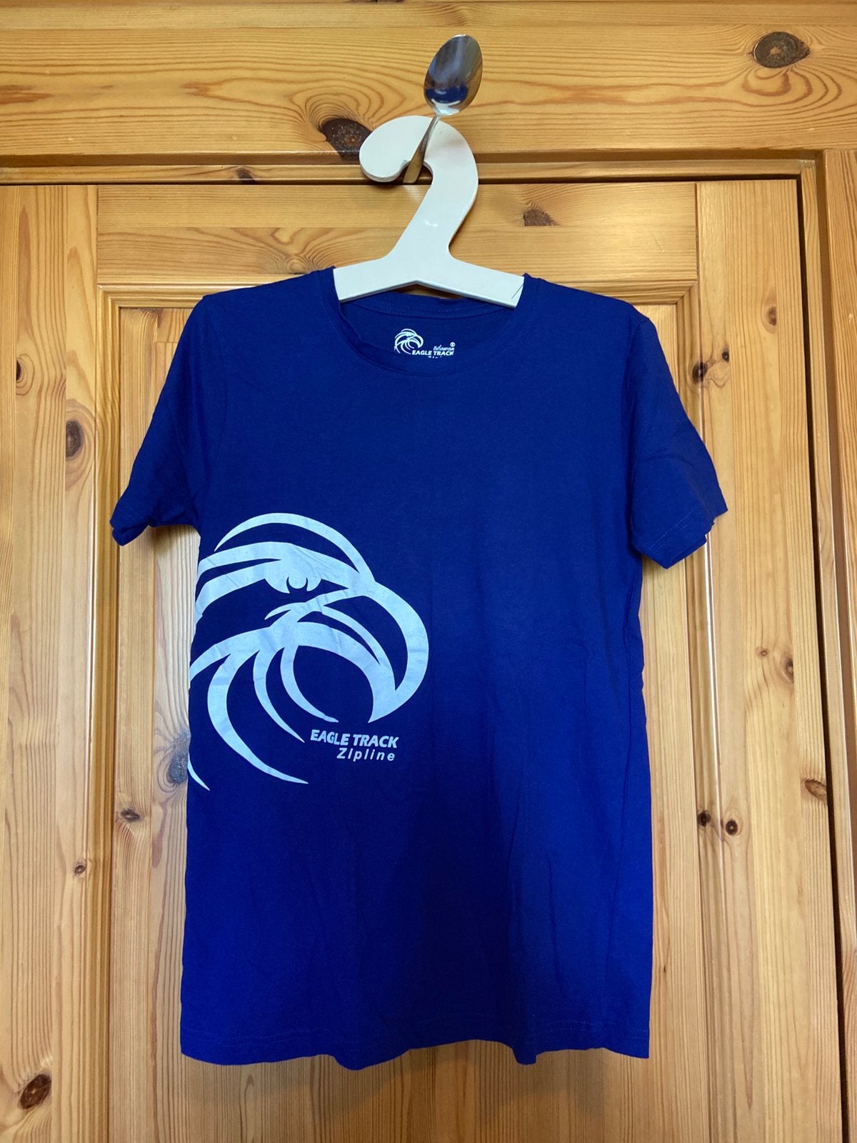 T-shirt blauw M Zipline Eagels Track, Ophalen of Verzenden, Zo goed als nieuw, Blauw, Korte mouw