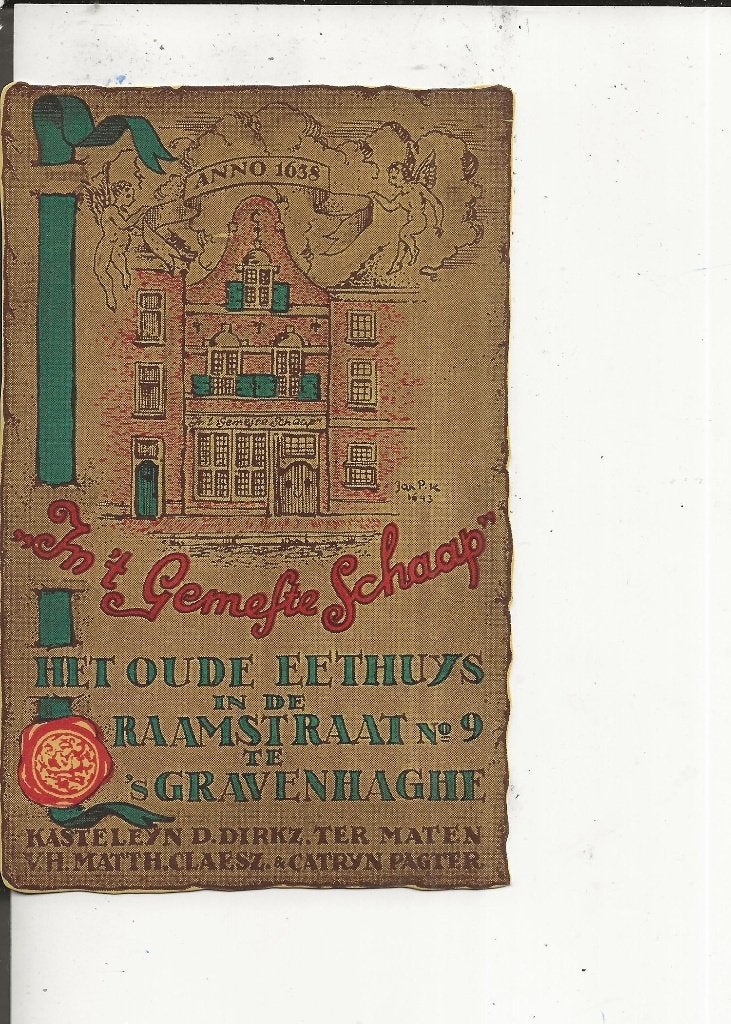 Den Haag Raamstraat In het Gemeste Schaap, Verzamelen, Ophalen of Verzenden, 1940 tot 1960, Ongelopen, Zuid-Holland