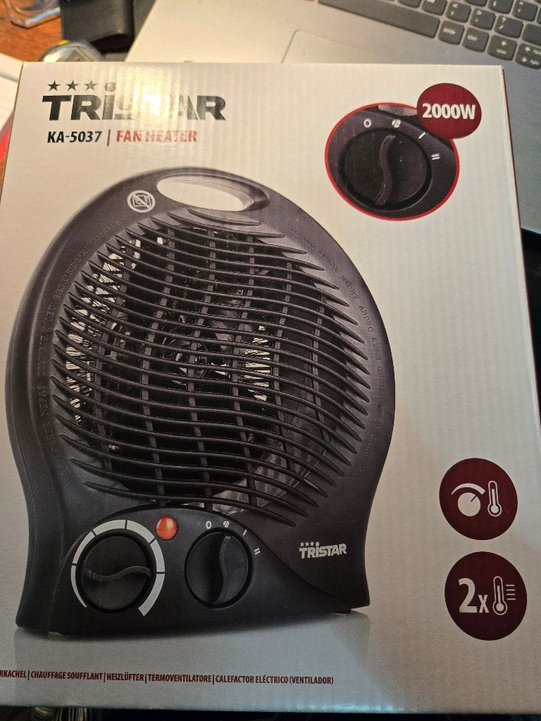 Tristar KA-5037 elektrische ventilatorkachel, Witgoed en Apparatuur, Ventilatoren, Ophalen, Nieuw, Tafelventilator