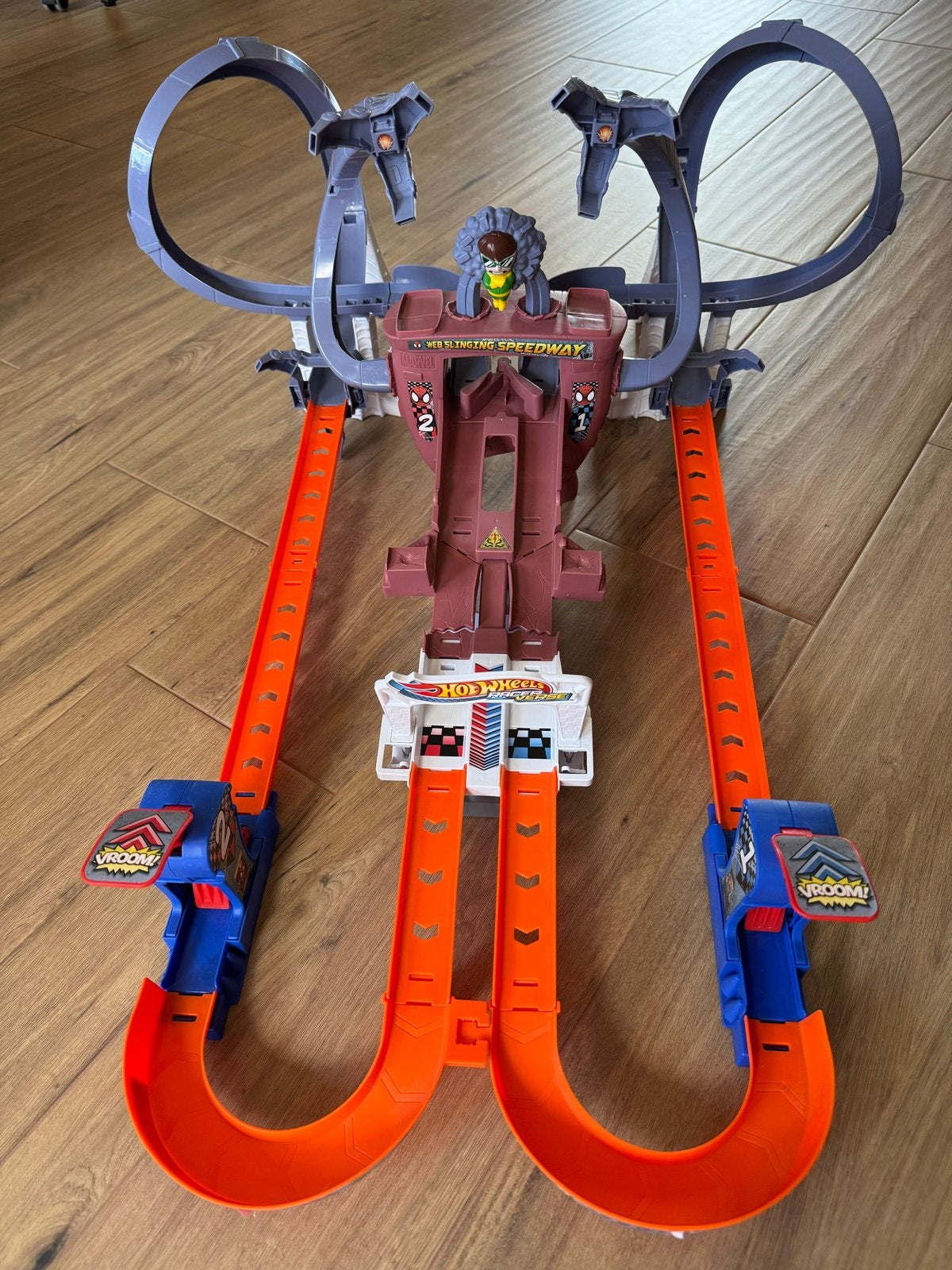 Grote Hot Wheels Racebaan Set - Spider-Man & Meer!, Ophalen, Gebruikt, Jongen of Meisje