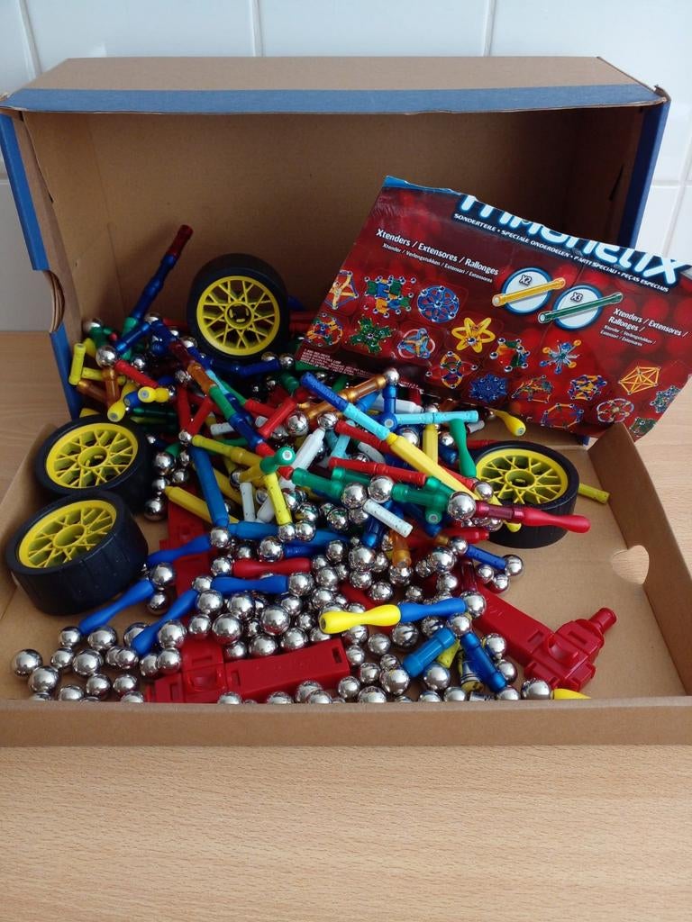 Magnetix Bouwset met Magnetische Staven en Ballen, Verzenden, Gebruikt, Bouwen