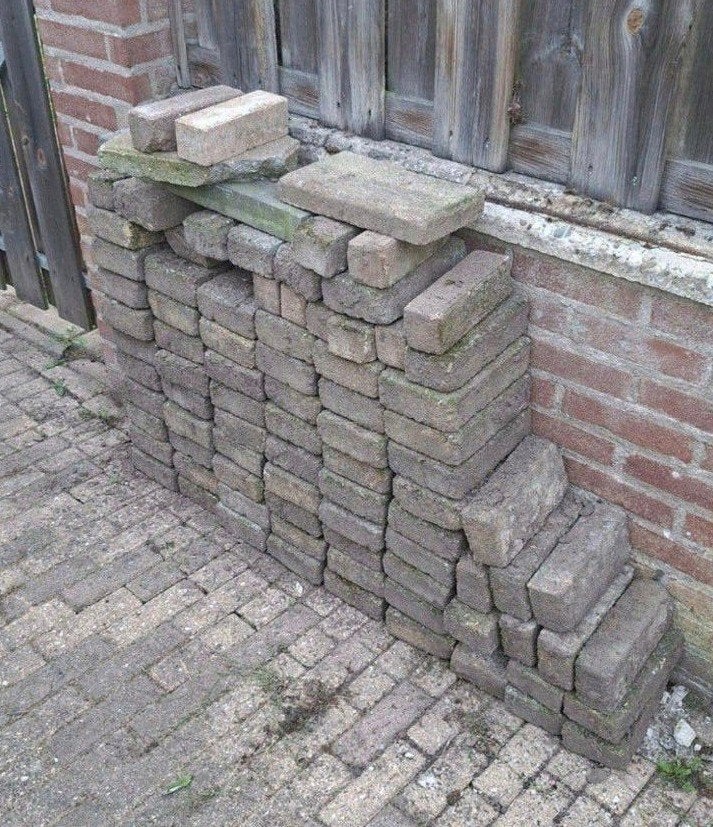 Gratis gebruikte klinkers, Ophalen, Gebruikt, Klinkers, Minder dan 5 m²