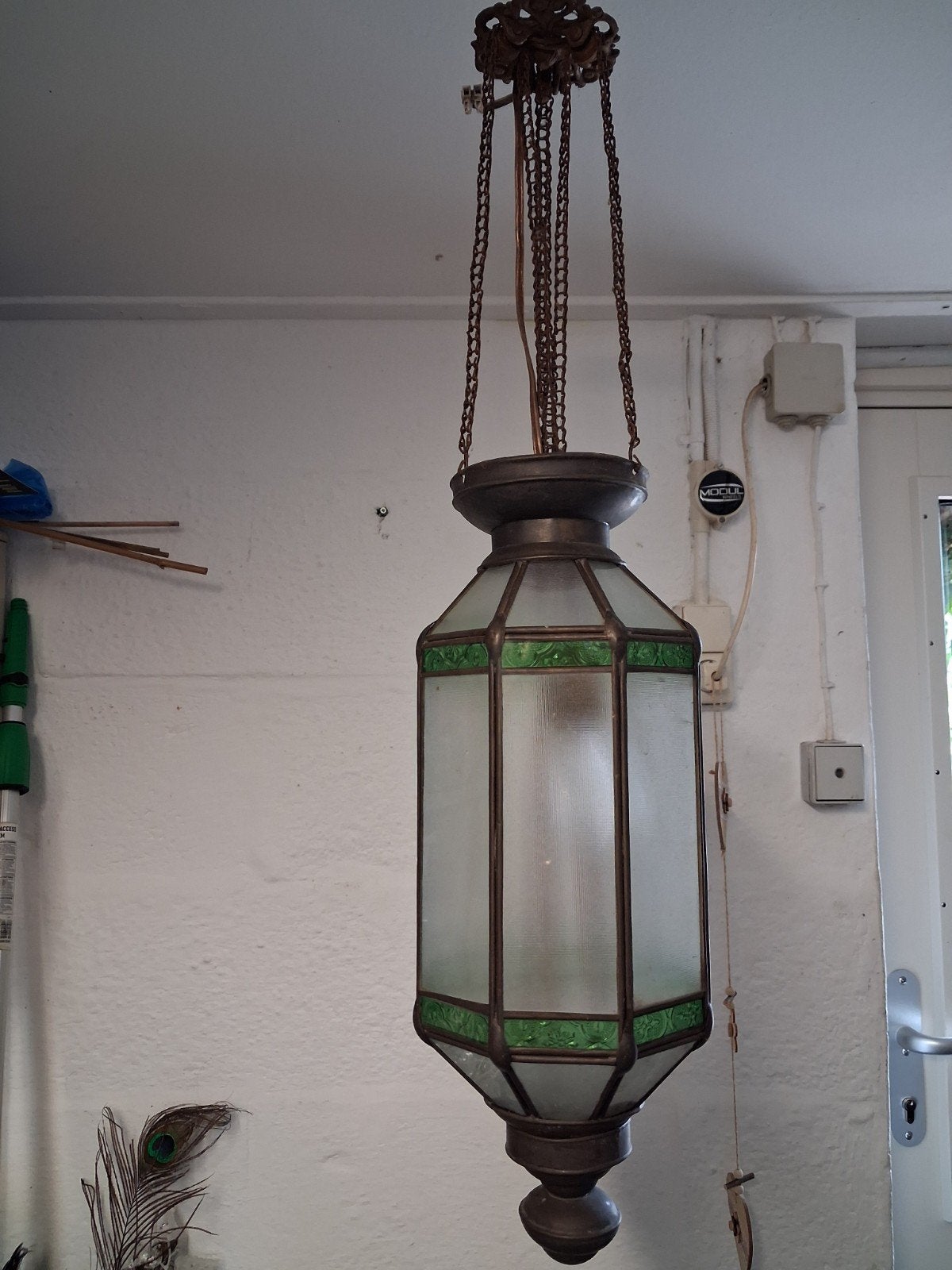 Te koop:2 antieke hanglampen., Ophalen of Verzenden