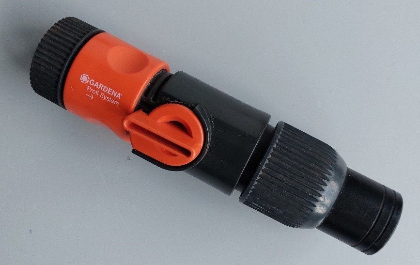 GARDENA Prof-System slangstuk met reguleerventiel, Tuin en Terras, Tuinslangen, Ophalen of Verzenden, Zo goed als nieuw, Tuinslangkoppeling