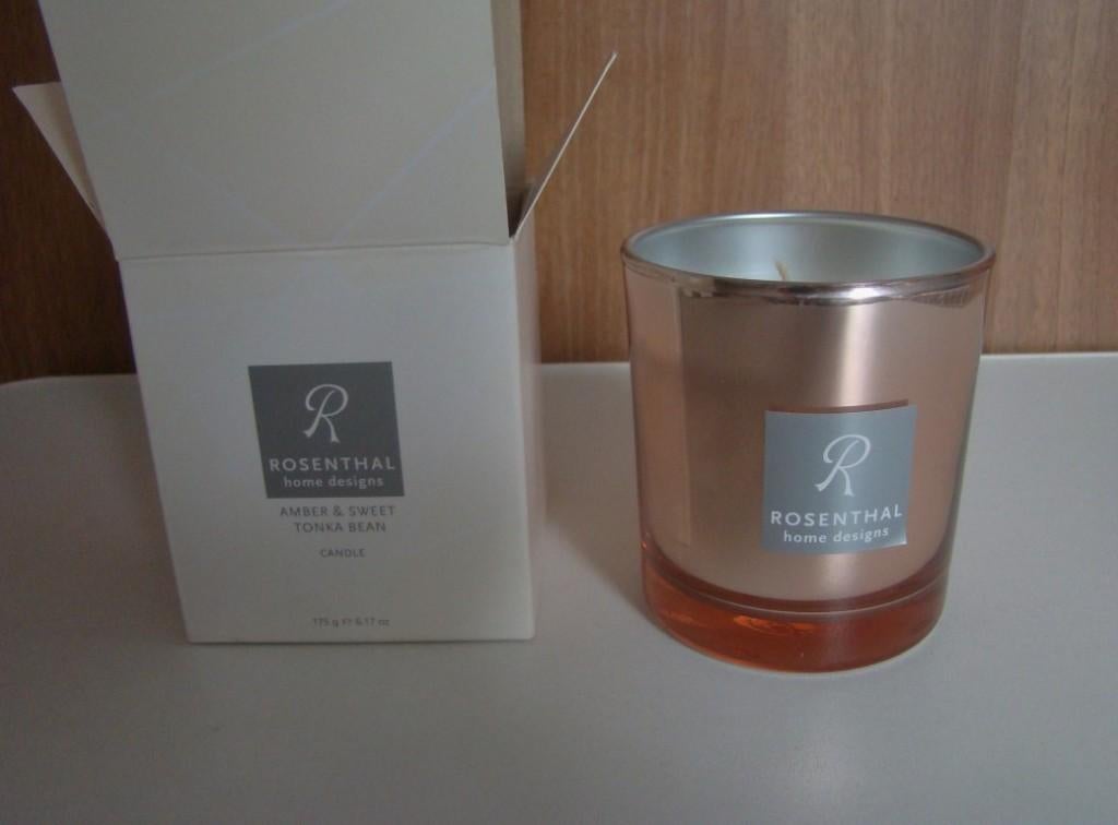 geurkaars Rosenthal Amber Sweet, Overige materialen, Nieuw, Ophalen of Verzenden, Kaars