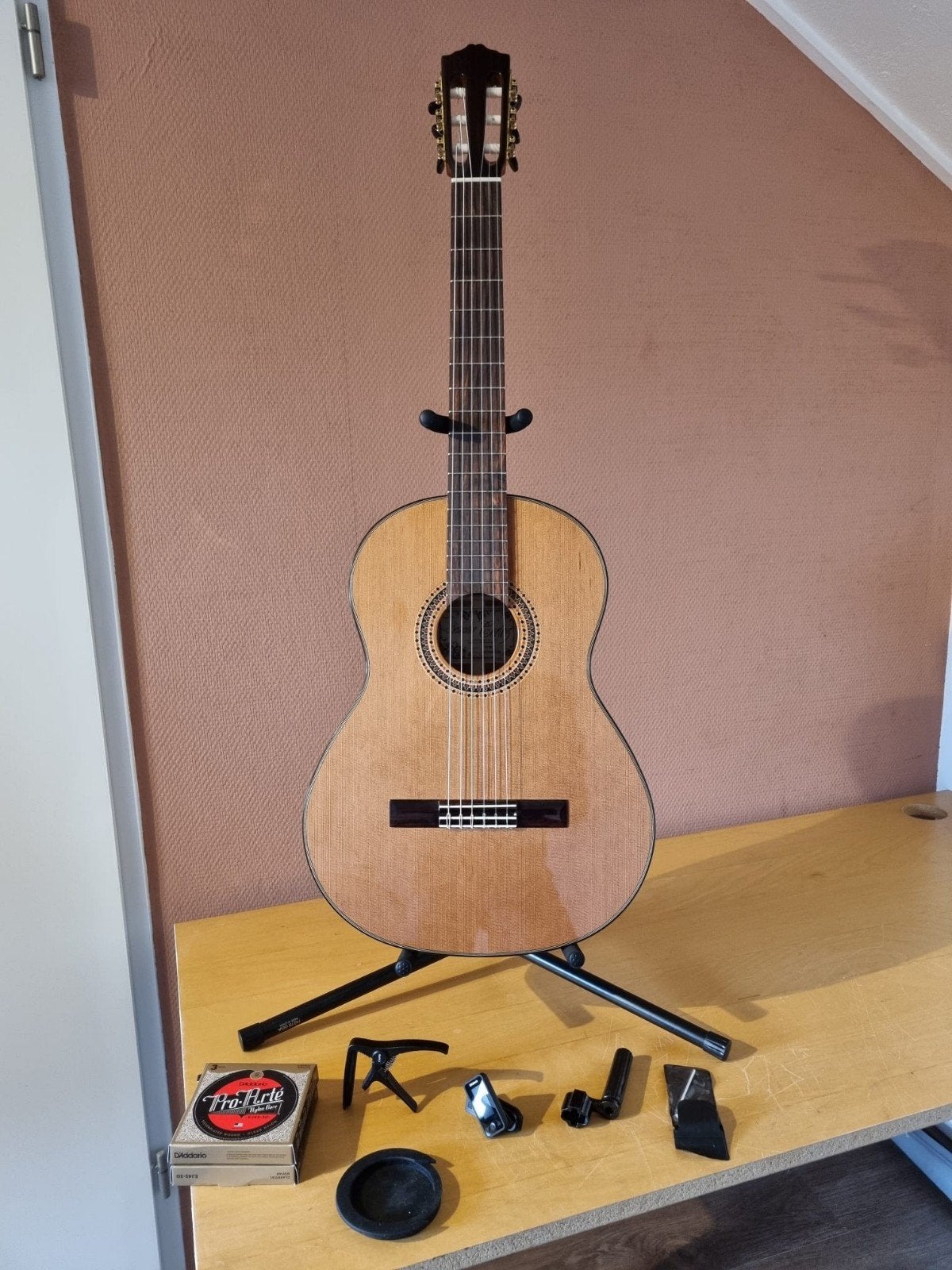 Salvador Cortez CC-80 klassieke gitaar – Zo goed als, Ophalen, Zo goed als nieuw, Klassieke of Spaanse gitaar