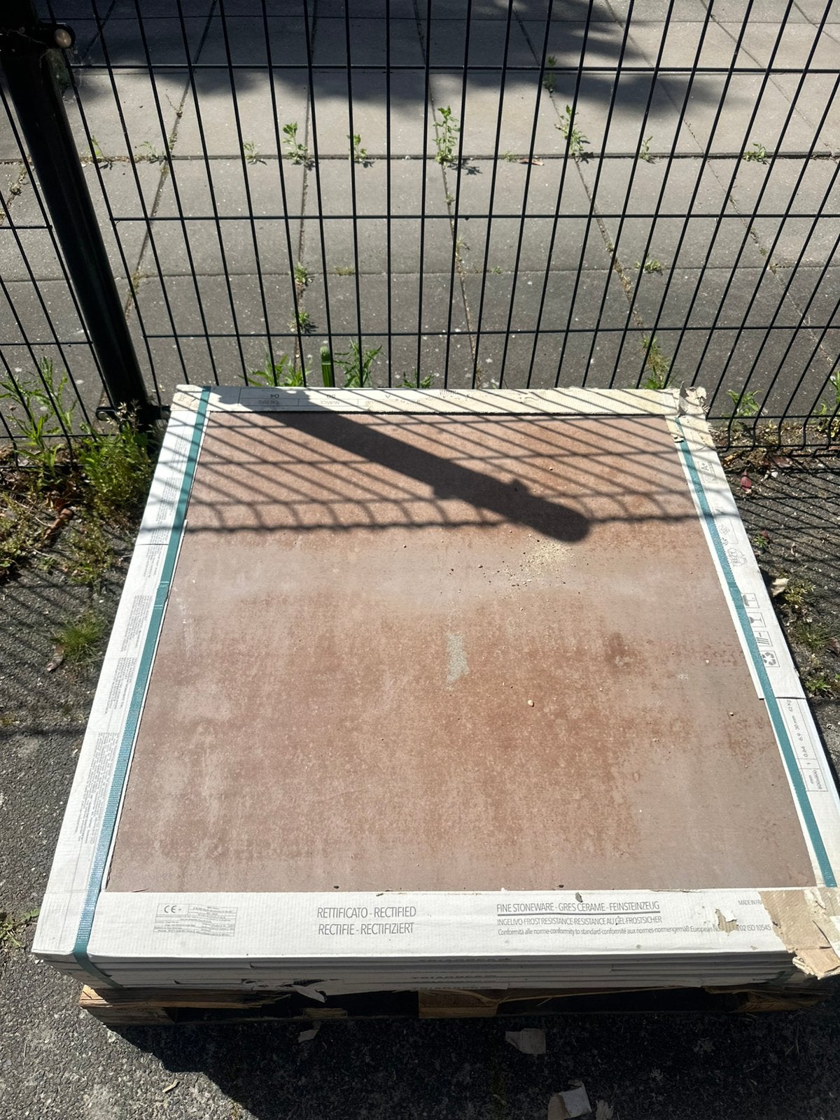 6 keramische terras-/tuintegels 80x80x3 cm, Ophalen, Keramiek, Nieuw, 5 tot 10 m²