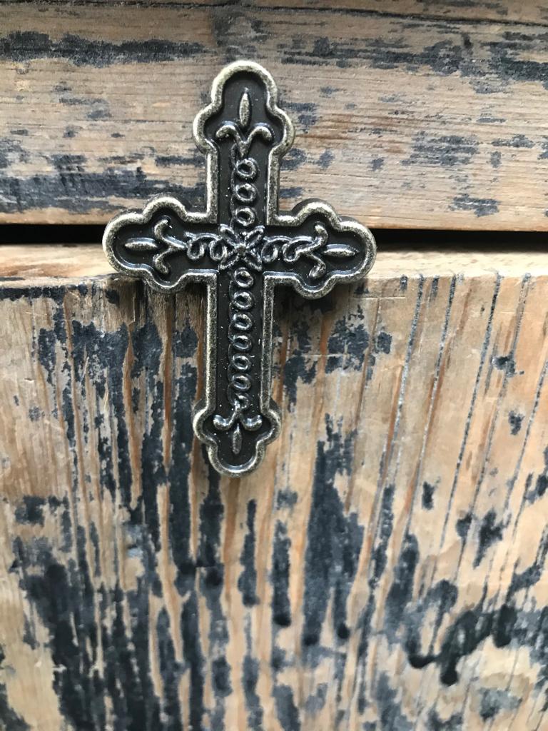 Brocante kruis deurknop handvat ladeknop, Brocante, Meerkleurig, Verburgt vINTAGE, Nieuw