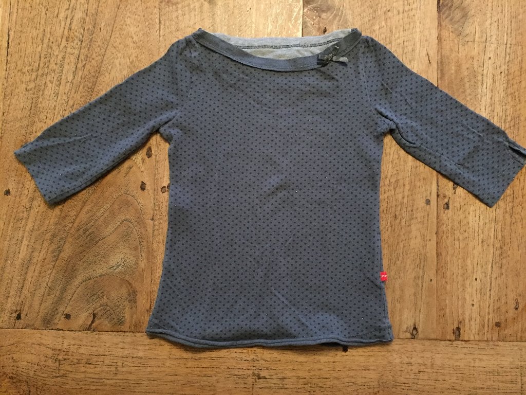 Bengh shirt met 3/4 mouw, maat 110-116, grijs met glimmertje, Kinderen en Baby's, Gebruikt, Meisje, Ophalen of Verzenden, Shirt of Longsleeve