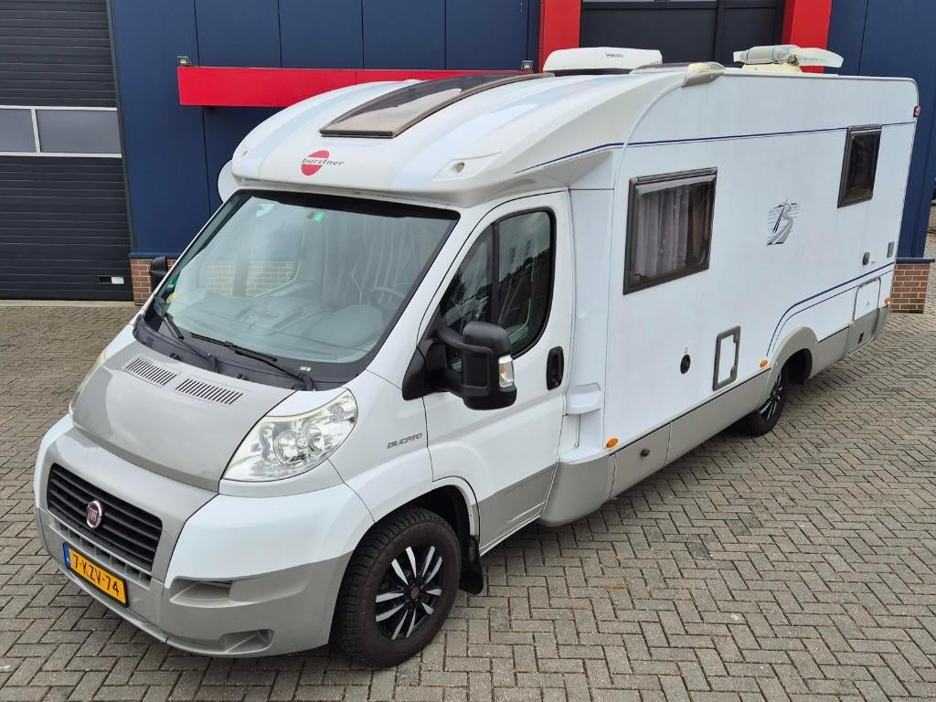 2007 Bürstner Solano 725, Queensbed, 72.586km, in TOP staat!, Caravans en Kamperen, Fiat, Bedrijf, Tot en met 3, Bürstner