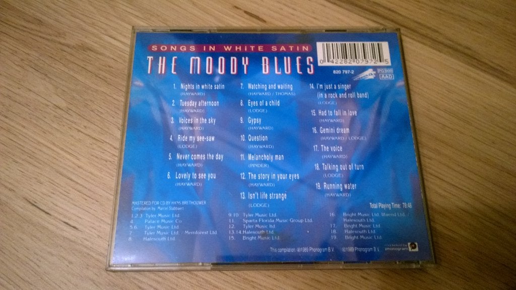 The moody blues- songs in white satin, Ophalen, Gebruikt, Poprock