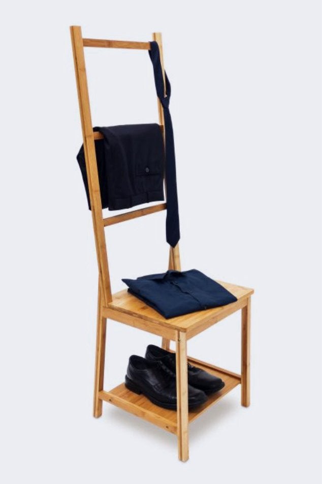 Dressboy - kleding stoel - handdoeken rek bamboe, Ophalen, Nieuw