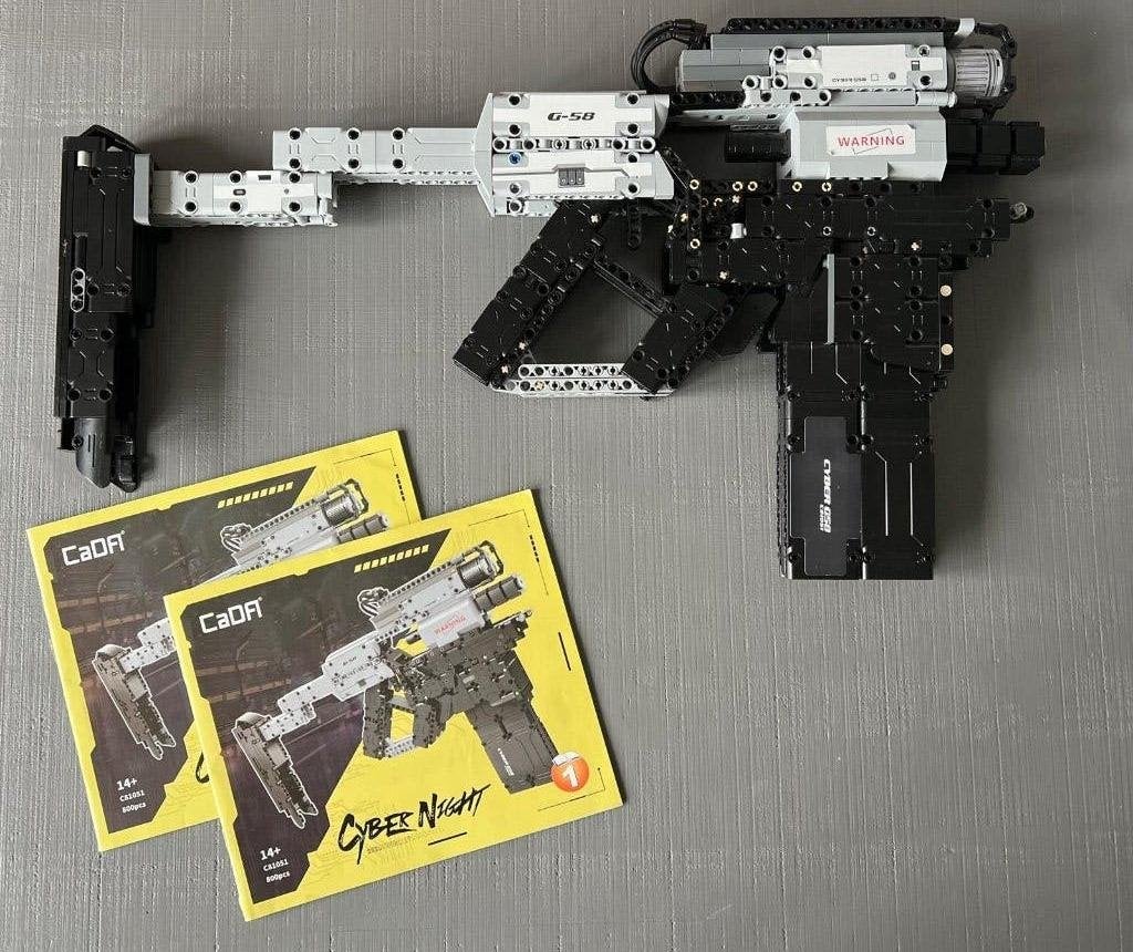 CaDa Cyber Night LEGO gun + handleiding, Lego, Ophalen of Verzenden, Zo goed als nieuw, Technic
