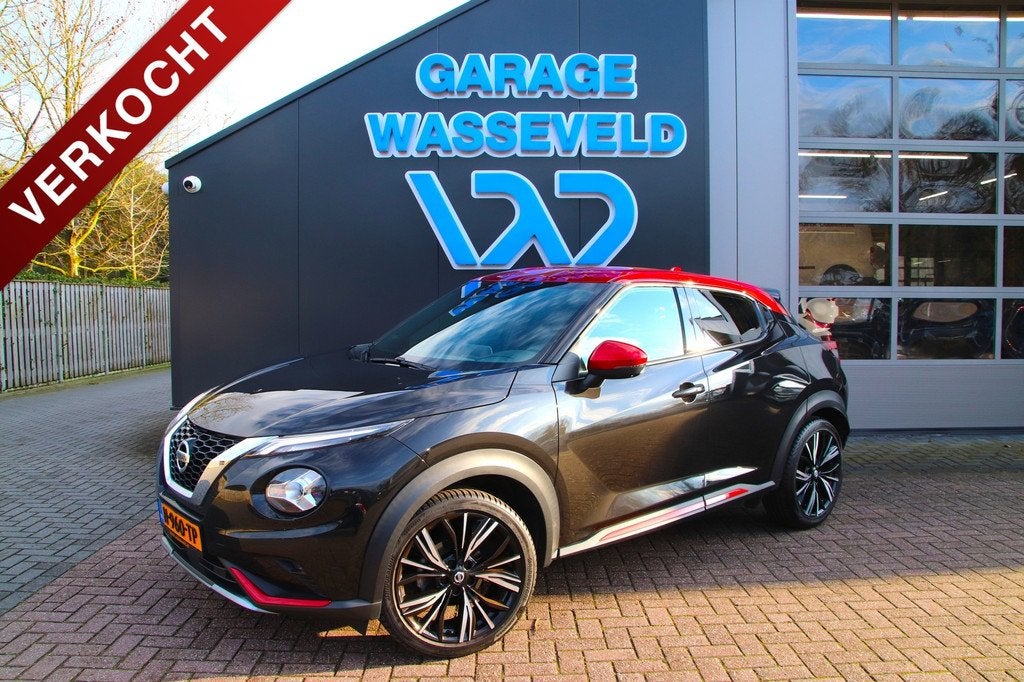 Nissan Juke 1.0 DIG-T 117pk N-DESIGN NL-1Eigen/Trekhaak/Stoe, Auto's, Nissan, Voorwielaandrijving, Zwart, Origineel Nederlands