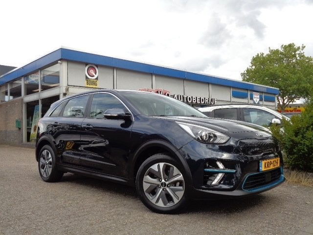 Kia Niro Elektrisch 204pk Aut DynamicLine 3-fase SOH 100%, Auto's, 0 cilinders, Gebruikt, 1712 kg, Blauw