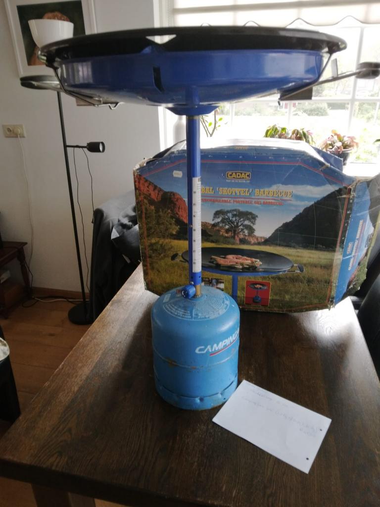Skottelbraai cadac NIEUW incl. nog volle gasfles, Ophalen, Nieuw