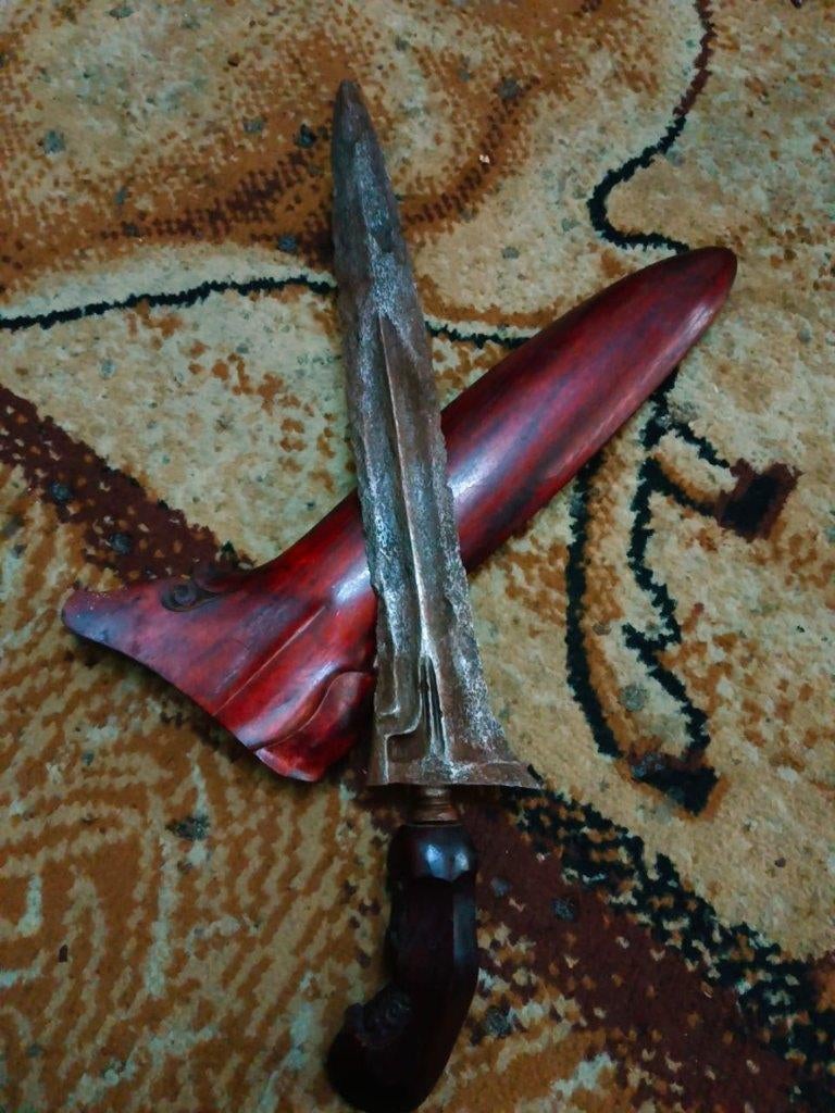 Antieke Keris Bethok Jalak Buda Pamor Keleng Walikat SVE90, Antiek en Kunst, Verzenden