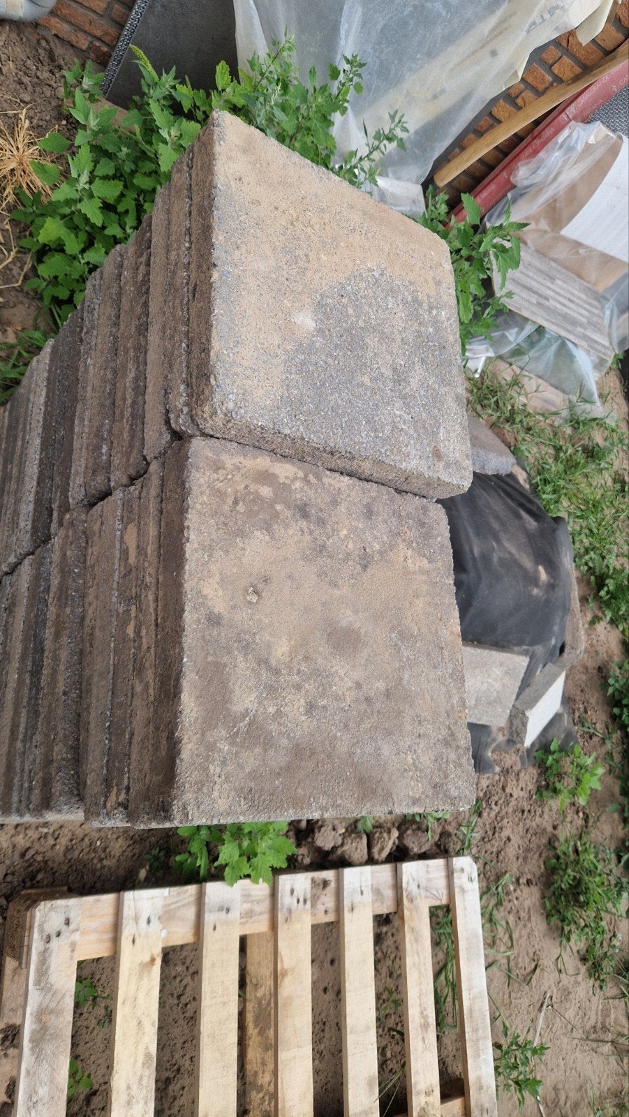 Gratis afhalen beton tegels 40x40 Dikte 6 cm, Ophalen, Gebruikt, Beton, Terrastegels