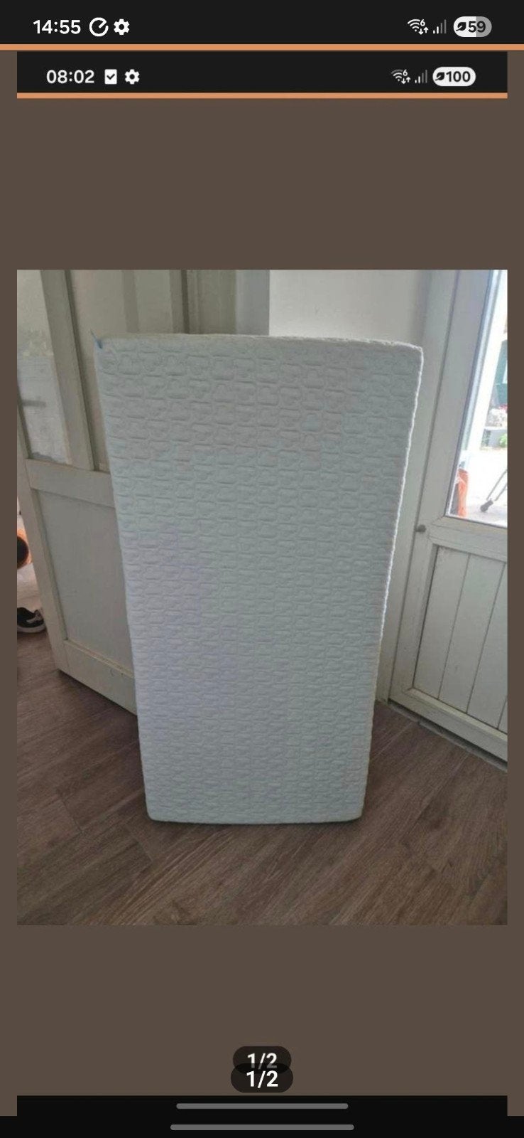 Aerosleep matras 120x60 met matrasbeschermer, Ophalen