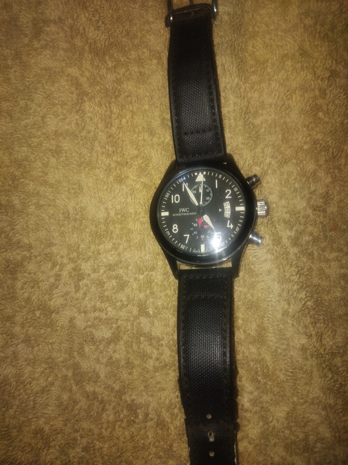 IWC Top Gun horloge, Overige merken, Polshorloge, Overige materialen, Ophalen of Verzenden