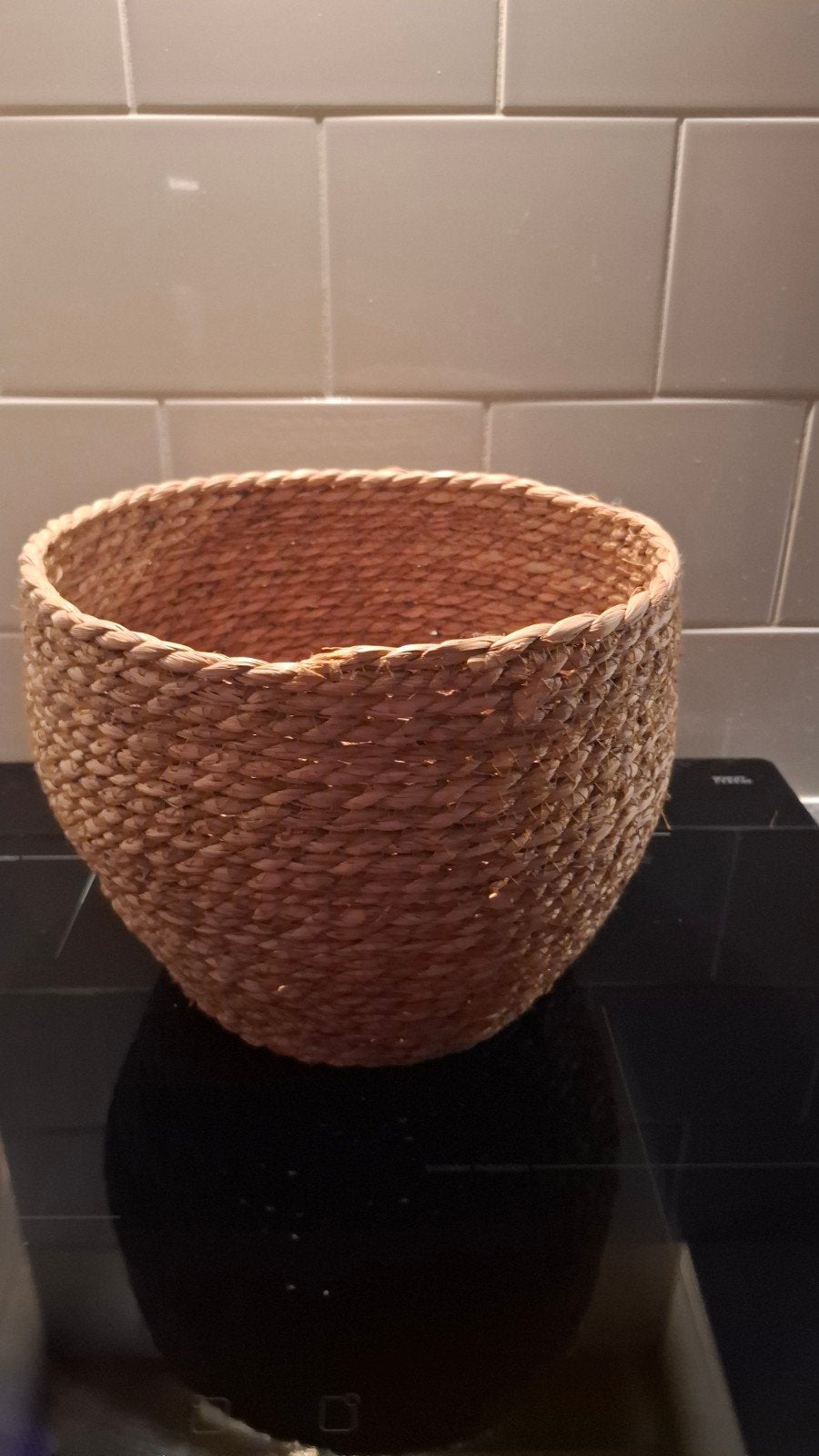 Mooie mand, Overige materialen, Gevlochten, Mand, Rond