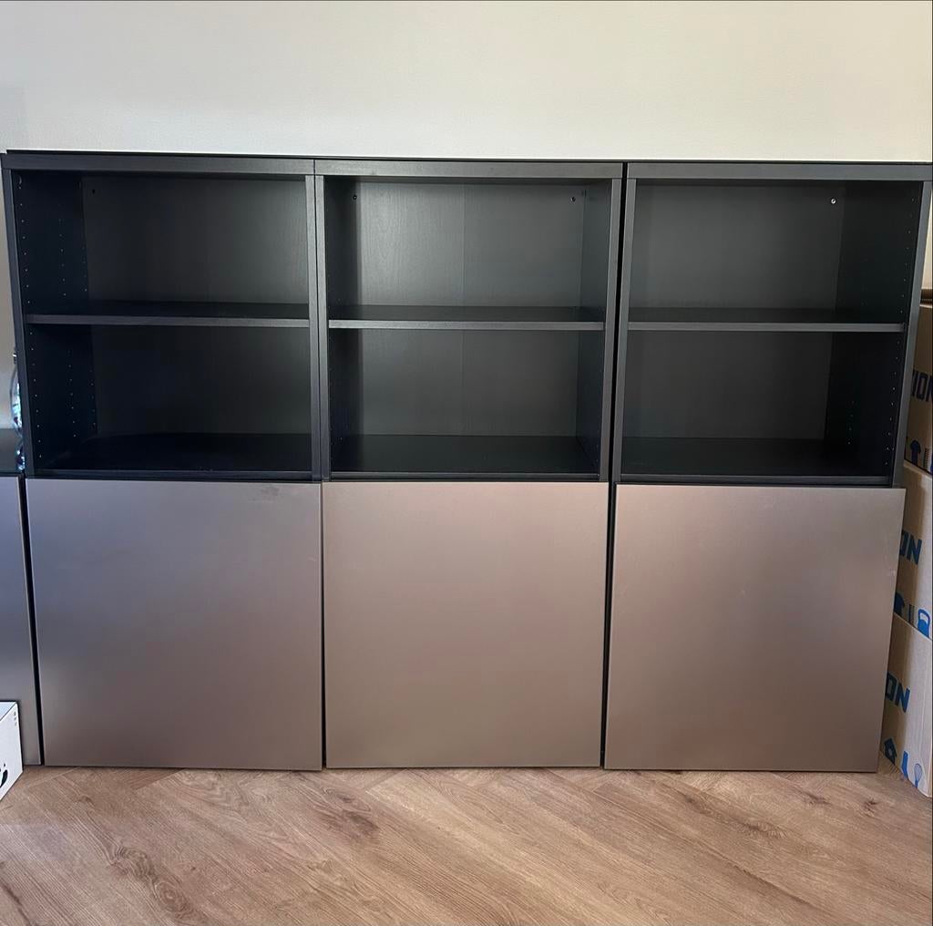 Nette kast, 3 losse delen met glazen plaat, Ophalen, Gebruikt, 200 cm of meer, 150 tot 200 cm