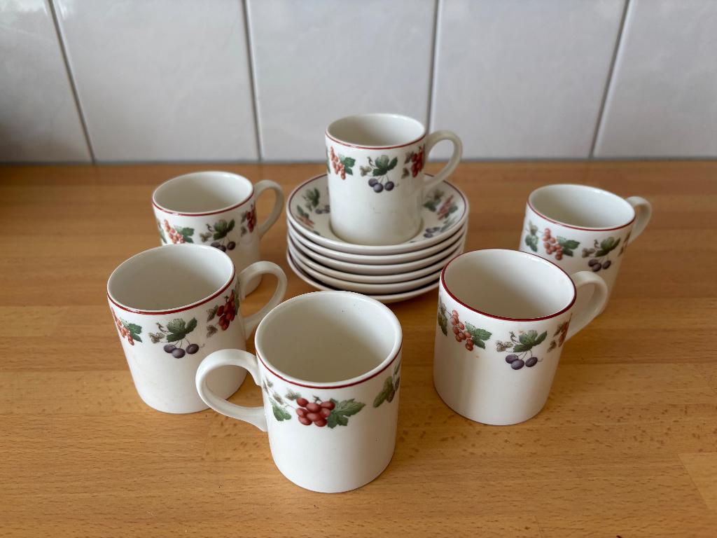 Wedgwood Provence  6 espresso kopjes, Overige materialen, Verzenden, Zo goed als nieuw, Wedgwood