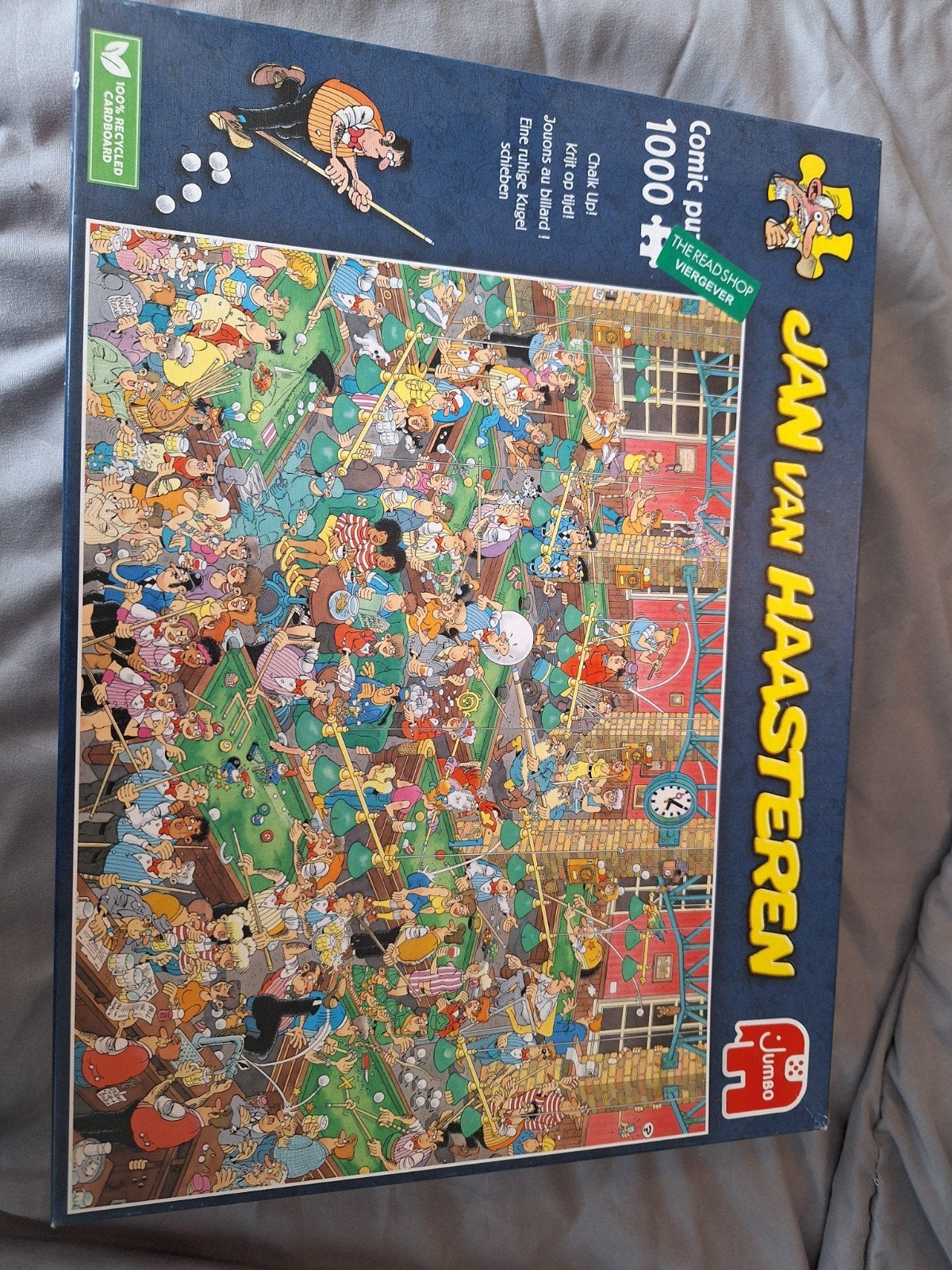 Jan van Haasteren Comic Puzzel - Biljart - 1000 stukjes, Hobby en Vrije tijd, Denksport en Puzzels, Ophalen of Verzenden, 500 t/m 1500 stukjes