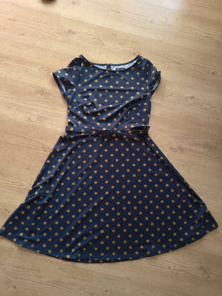 Jurk King Louie polkadot, Maat 38/40 (M), Overige kleuren, Ophalen of Verzenden, Zo goed als nieuw