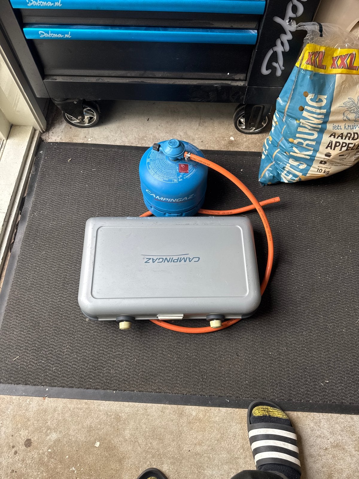 Campingaz gastel met gasfles, Caravans en Kamperen, Ophalen of Verzenden, Gebruikt