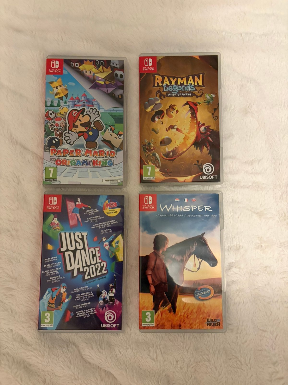 4 Nintendo Switch spellen – Paper Mario + Rayman, Verzenden, Overige genres, Zo goed als nieuw, 3 spelers of meer