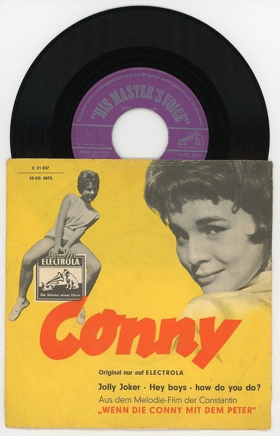 Single van Conny uit 1958 - made in holland -, Cd's en Dvd's, Gebruikt, 7 inch, Ophalen of Verzenden, Beschermende buitenhoes