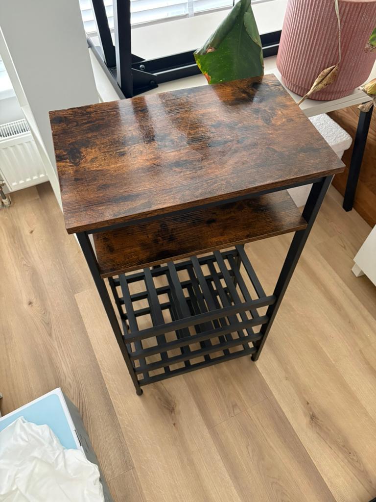 Wijnrek met glashouders en opbergplanken, Huis en Inrichting, Woonaccessoires | Wijnrekken, Ophalen, 15 tot 25 flessen, Zo goed als nieuw