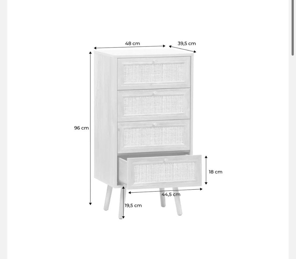 Foto 6 van Sidetable of kast met rotan