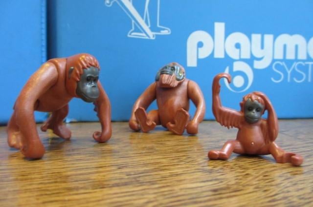 dierentuin wild life 6648 Orang Oetan apen gezin + jong 100%, Kinderen en Baby's, Speelgoed | Playmobil, Zo goed als nieuw, Complete set