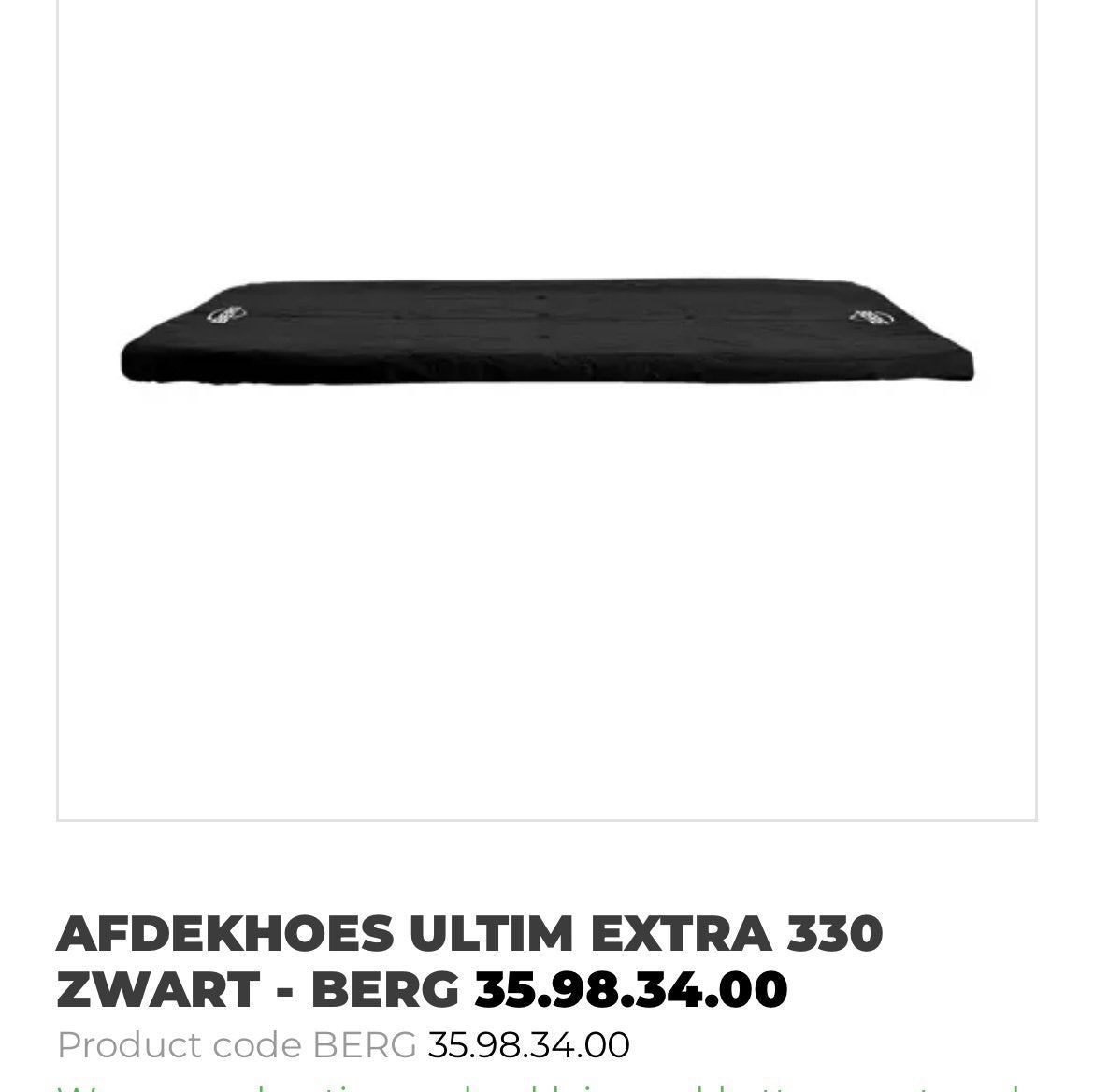 AFDEKHOES  ULTIM EXTRA 330 ZWART - BERG 35.98.34.00, Ophalen of Verzenden, Nieuw