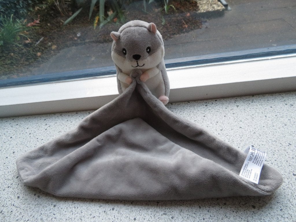 Knuffeldoek met hamster grijs velours van Zeeman, Hamster, Grijs, Ophalen of Verzenden, Zo goed als nieuw