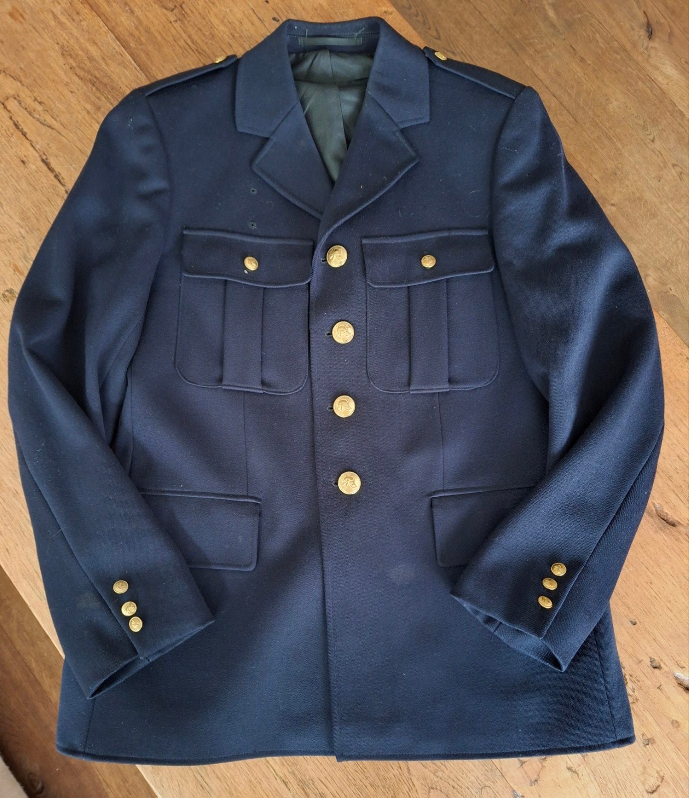 Oud officieel Brandweer uniform jasje 100% Wol - Maat 50, Ophalen of Verzenden, Overige soorten, Nederland, Kleding of Schoenen