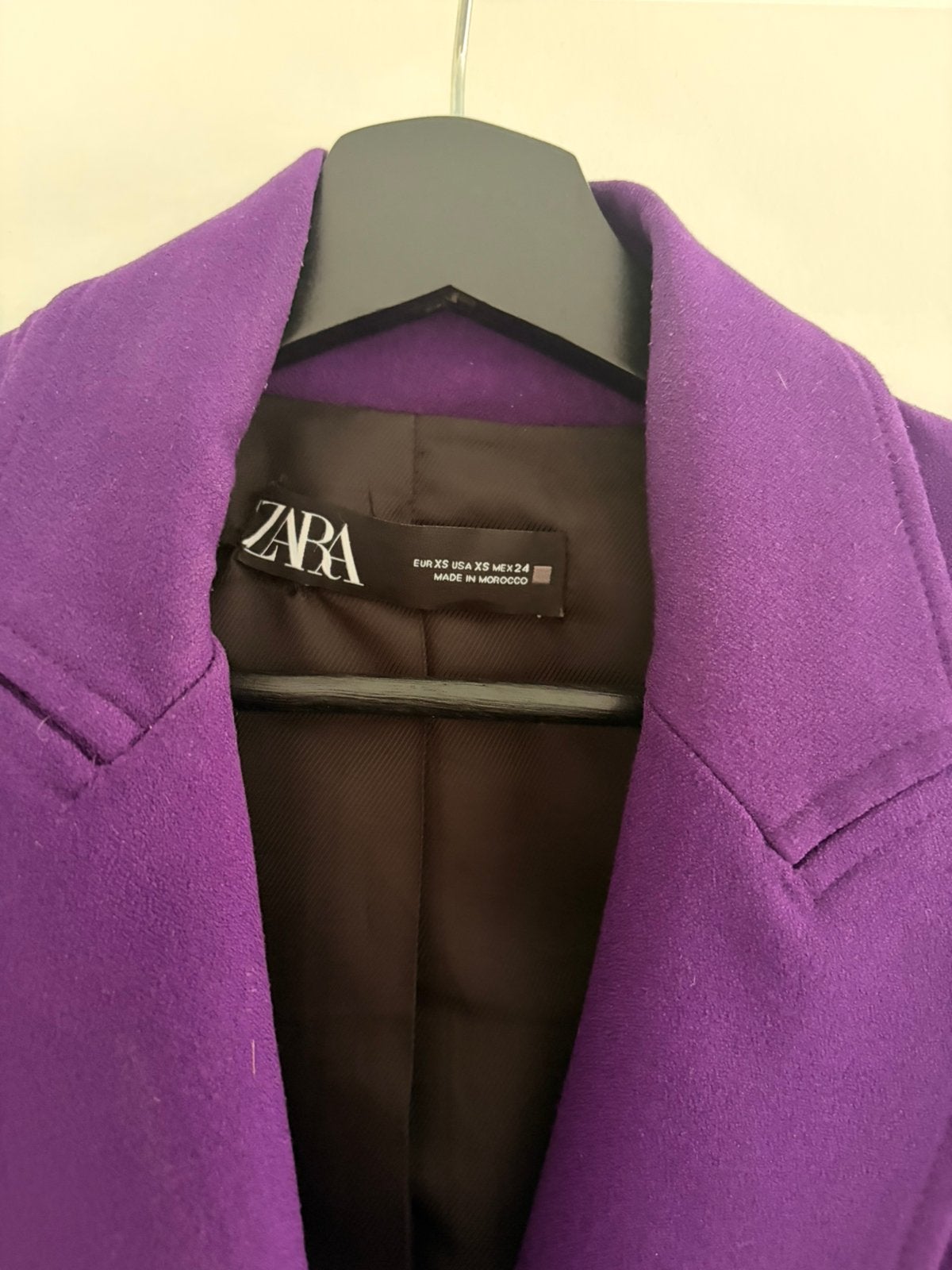Zara double-breasted blazer paars maat XS, Kleding | Dames, Truien en Vesten, Ophalen of Verzenden, Zo goed als nieuw, Maat 34 (XS) of kleiner