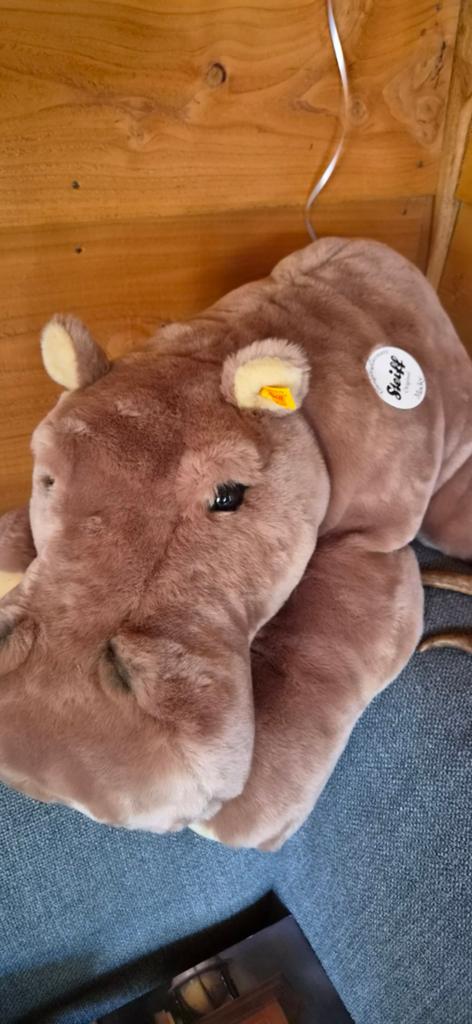 Steiff Nijlpaard Knuffel - nieuw, Overige typen, Ophalen of Verzenden, Middelgroot (20 tot 80 cm), Bruin