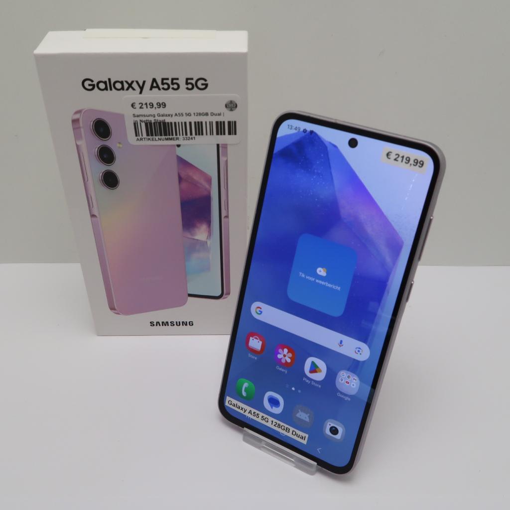 Samsung Galaxy A55 5G 128GB Dual | in Nette Staat, Niet ingevuld, Zo goed als nieuw, Niet ingevuld, Niet ingevuld
