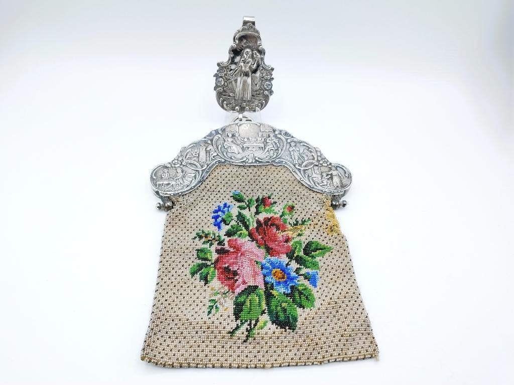 Zilveren tasbeugel met rokhaak, G. Roth, Hanau, ca. 1900