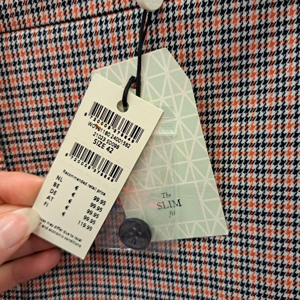 Sandwich nieuwe pantalon ruitpatroon broek mt 42 nr 50296, ., Maat 42/44 (L), Ophalen of Verzenden, Lang