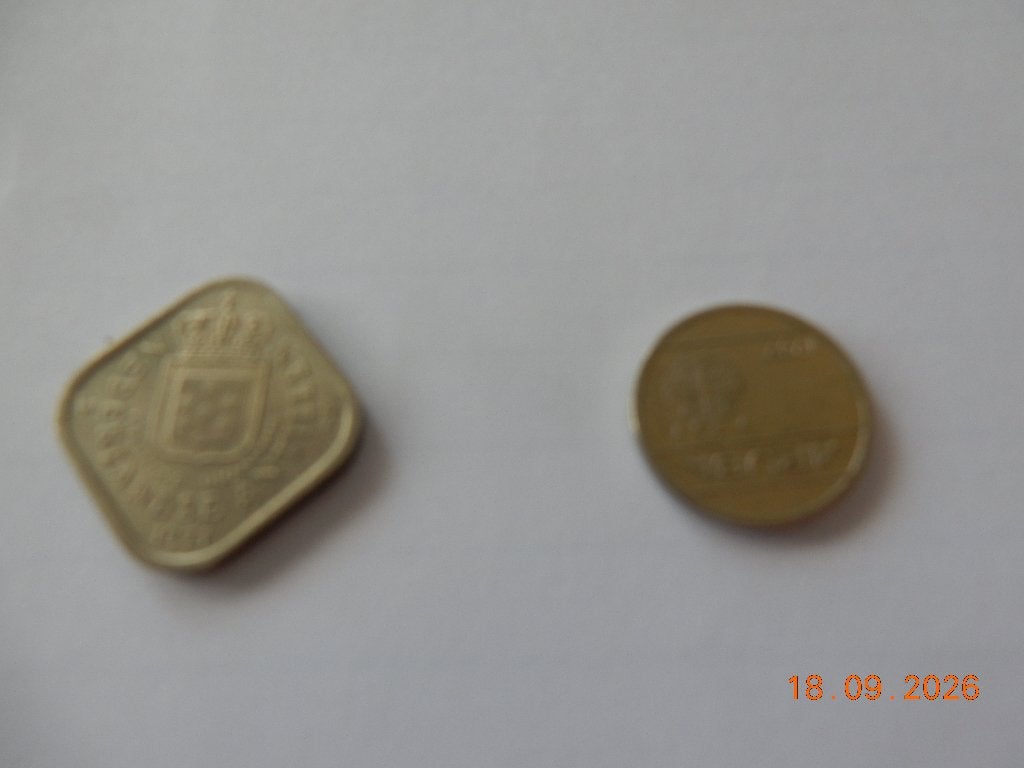 Munten ned.antillen en aruba, Ophalen of Verzenden, Gestempeld