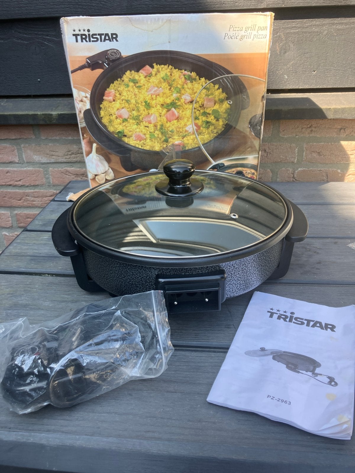 Tristar elektrische hapjespan pizza grill pan, Ophalen of Verzenden, Gebruikt