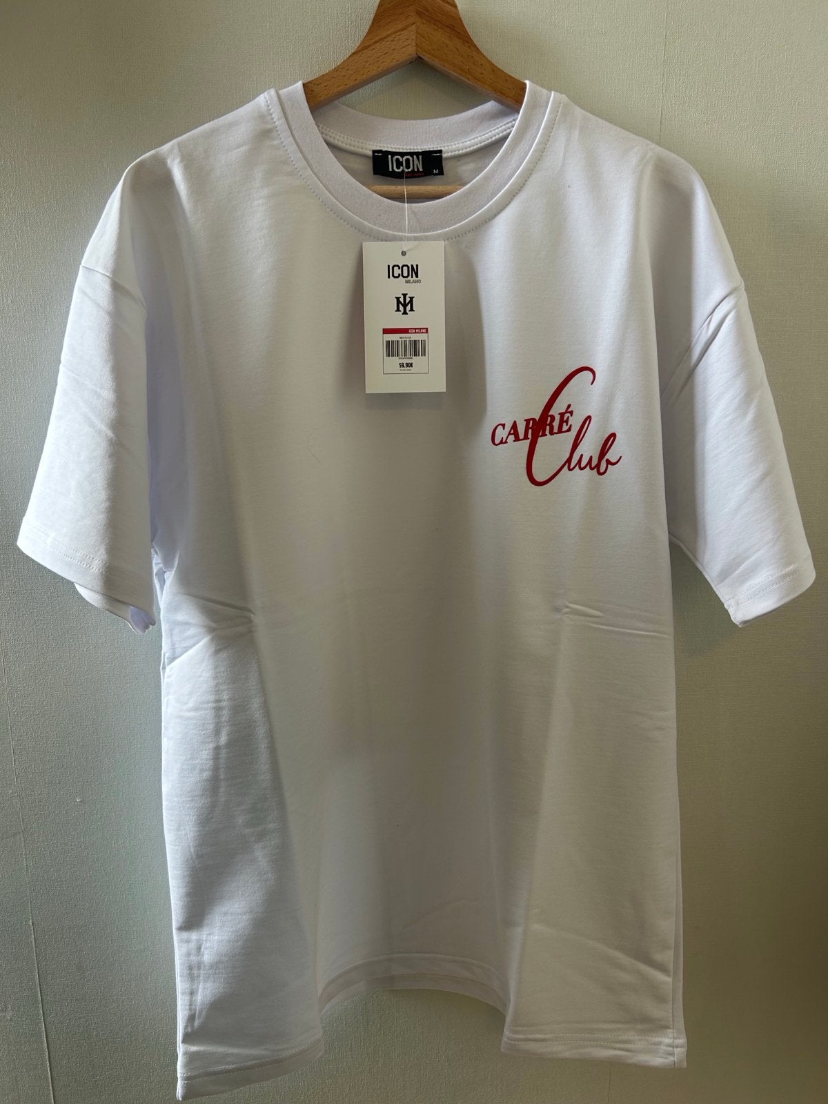 Icon Carré Club T-shirt - Diverse kleuren en maten, Kleding | Heren, T-shirts, Ophalen of Verzenden, Nieuw, Wit