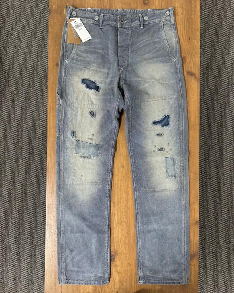 Ralph Lauren RRL Engineer Fit Repaired Carpenter W28-L32, Blauw, Nieuw, W32 (confectie 46) of kleiner, Ophalen of Verzenden