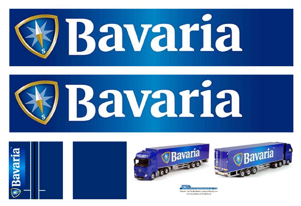 Vrachtauto decal 1:50 Bavaria Lieshout ( type 1 ), Verzenden, Nieuw, Bus of Vrachtwagen, Overige merken