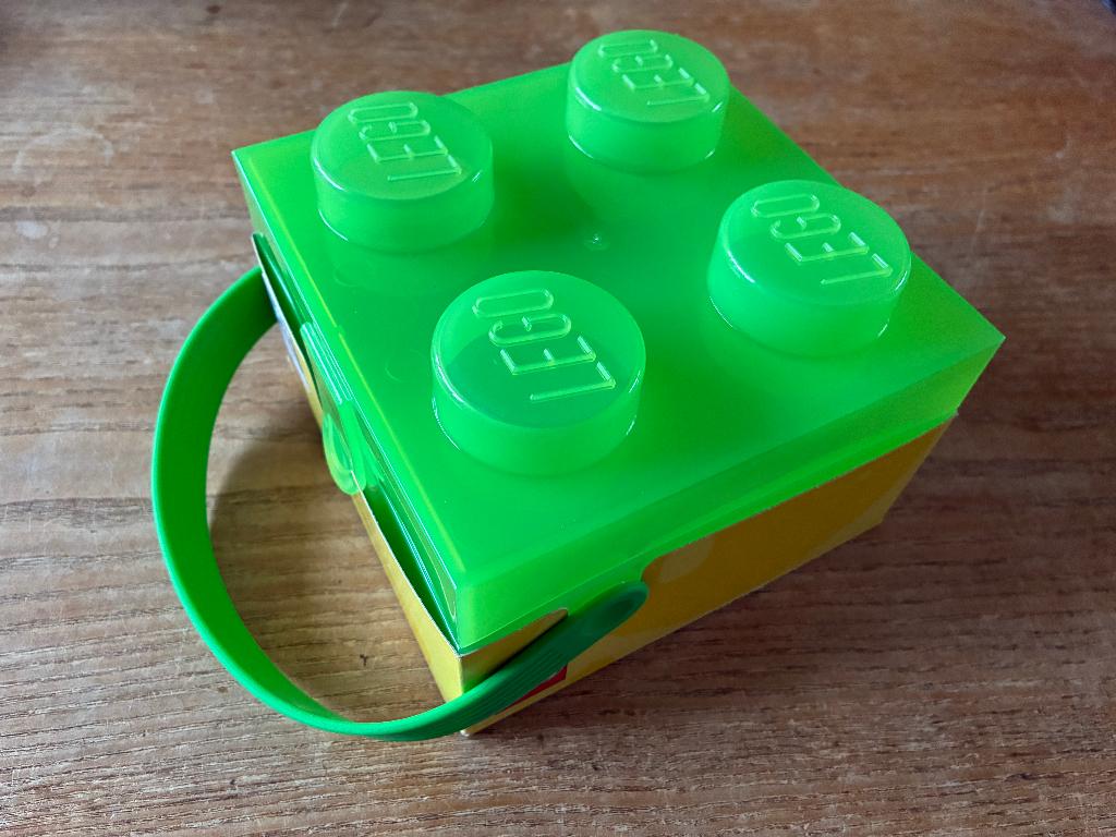Lego box lunchbox opbergdoos met handvat groen nieuw, Ophalen of Verzenden, Nieuw, Overige typen, Lego