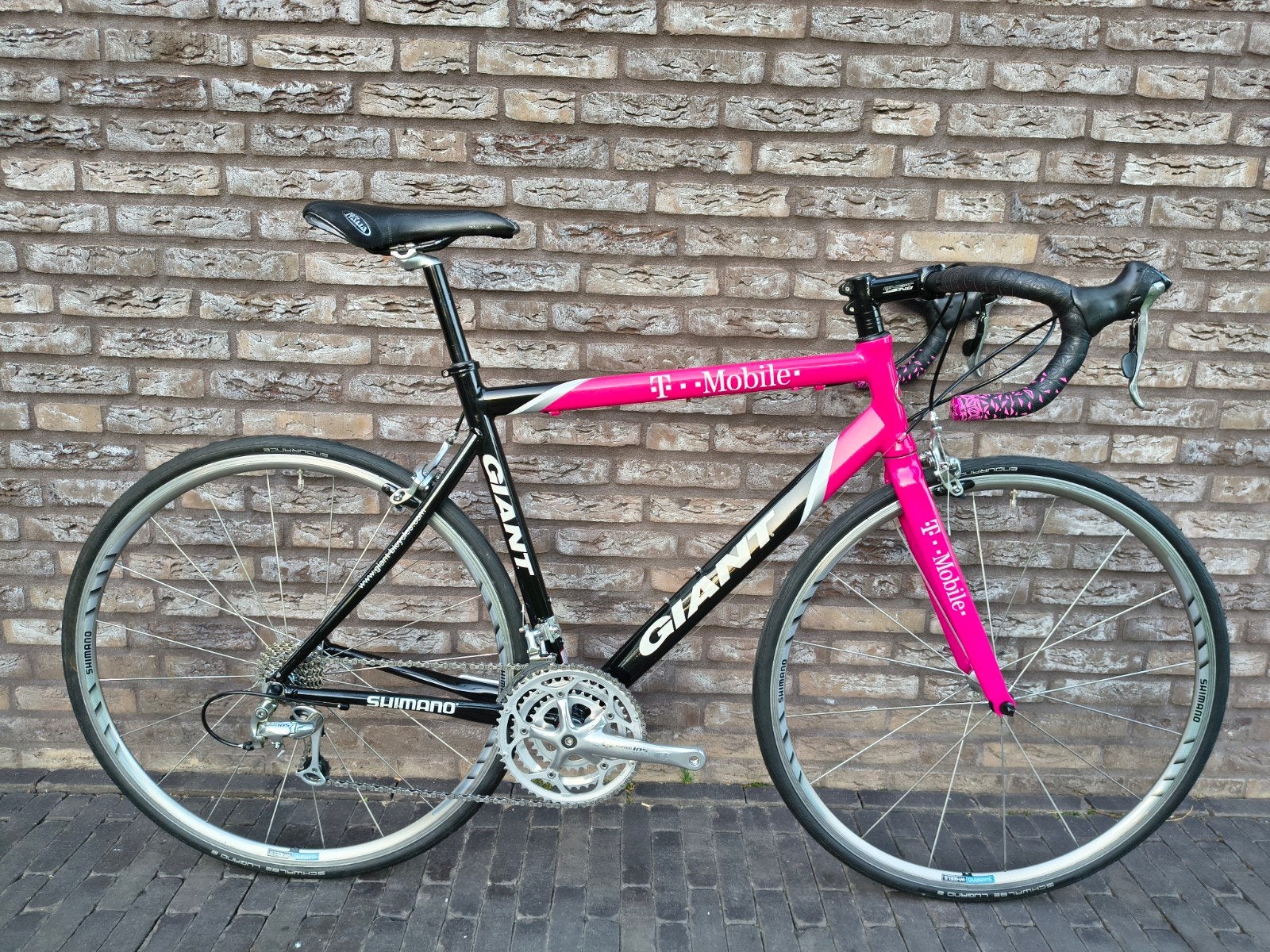 Giant T-Mobile aluminium, Fietsen en Brommers, Ophalen, 28 inch, Gebruikt, Velgrem